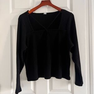 Old Navy Black Ribbed Top